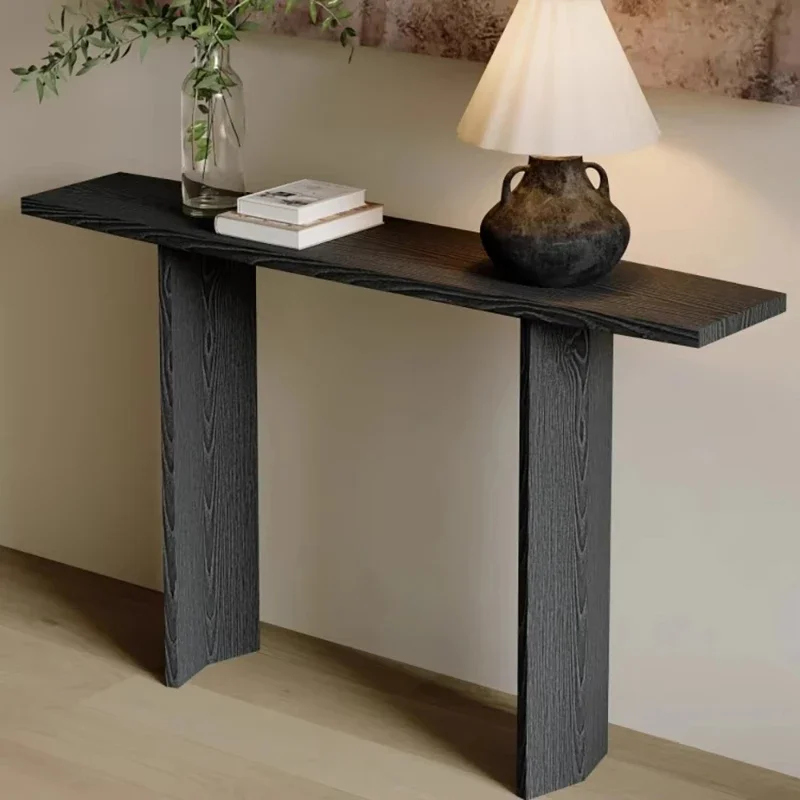 طاولة وحدة التحكم في المدخل الاسكندنافية الحديثة الخشبية الفاخرة الحد الأدنى طاولة وحدة التحكم الجمالية البهجة تافولو سالوتو أثاث المنزل