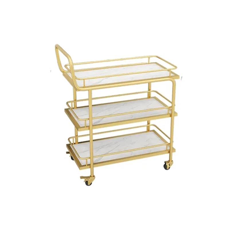 Hotel Sideboards Trolley Rolling Utility Gold Serving Food Trailer Trolley Bar Tea Beach Wine Tables Cocina Dining Room Sets