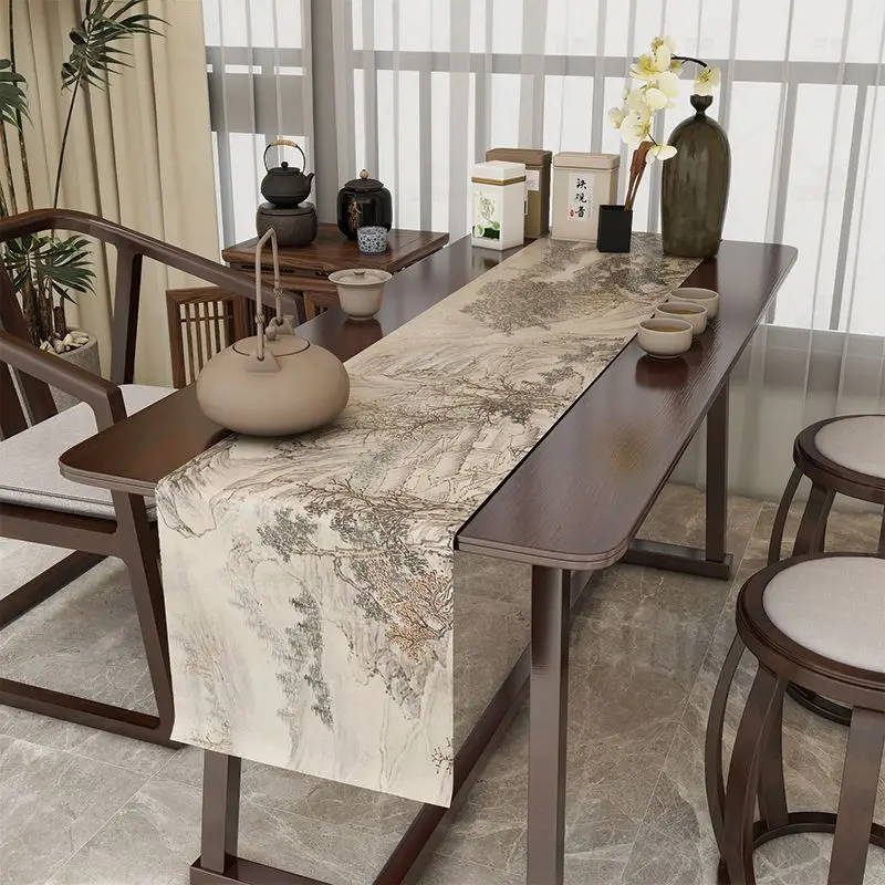 1pc Table Runner for Dining Table Kitchen Decor Anti-stain Dining Table Tablecloth Rectangular Dining Table Runner