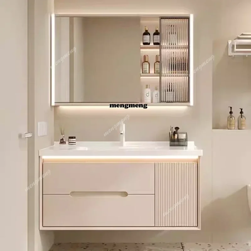 X Moderner Waschtisch-Badezimmerschrank, Spiegelleuchte, luxuriöser, intelligenter Waschraumschrank, platzsparend, Armario Para Banheiro, Badezimmermöbel