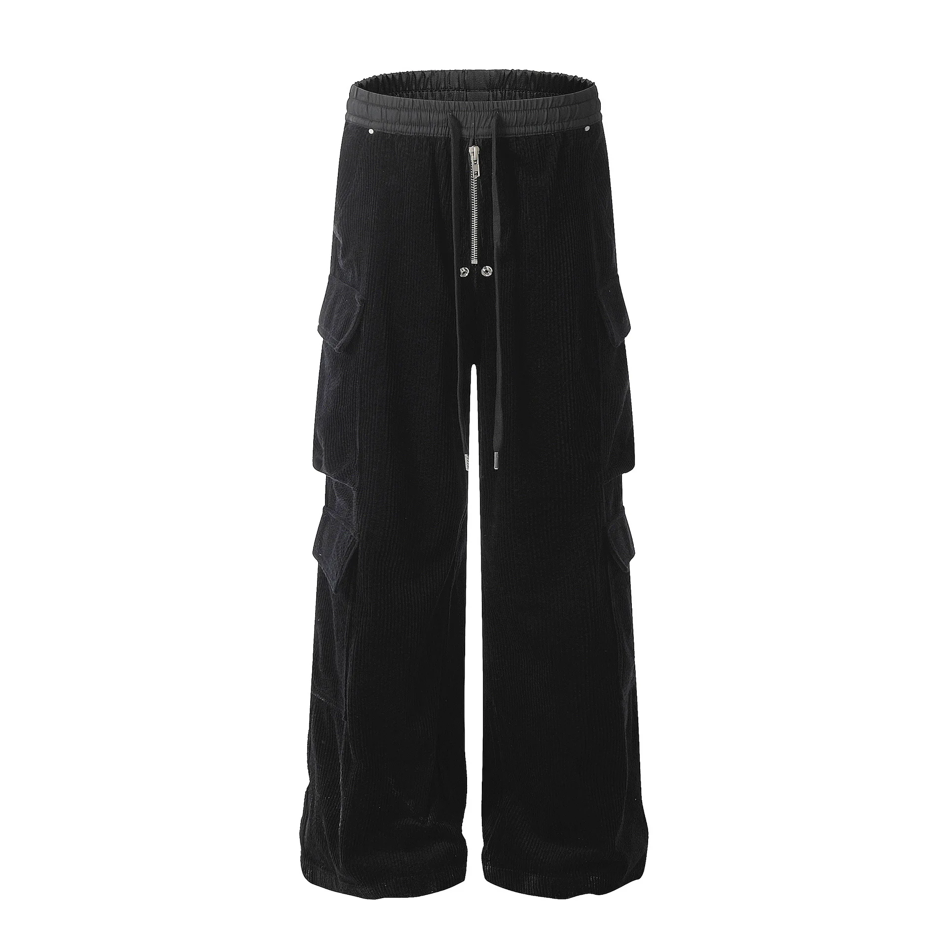 OR FL Retro Staraight Multiple Pockets Corduroy 100 Cotton Women Cargo Trousers Trendy Brand Splicing Design Women's Y2k Slacks