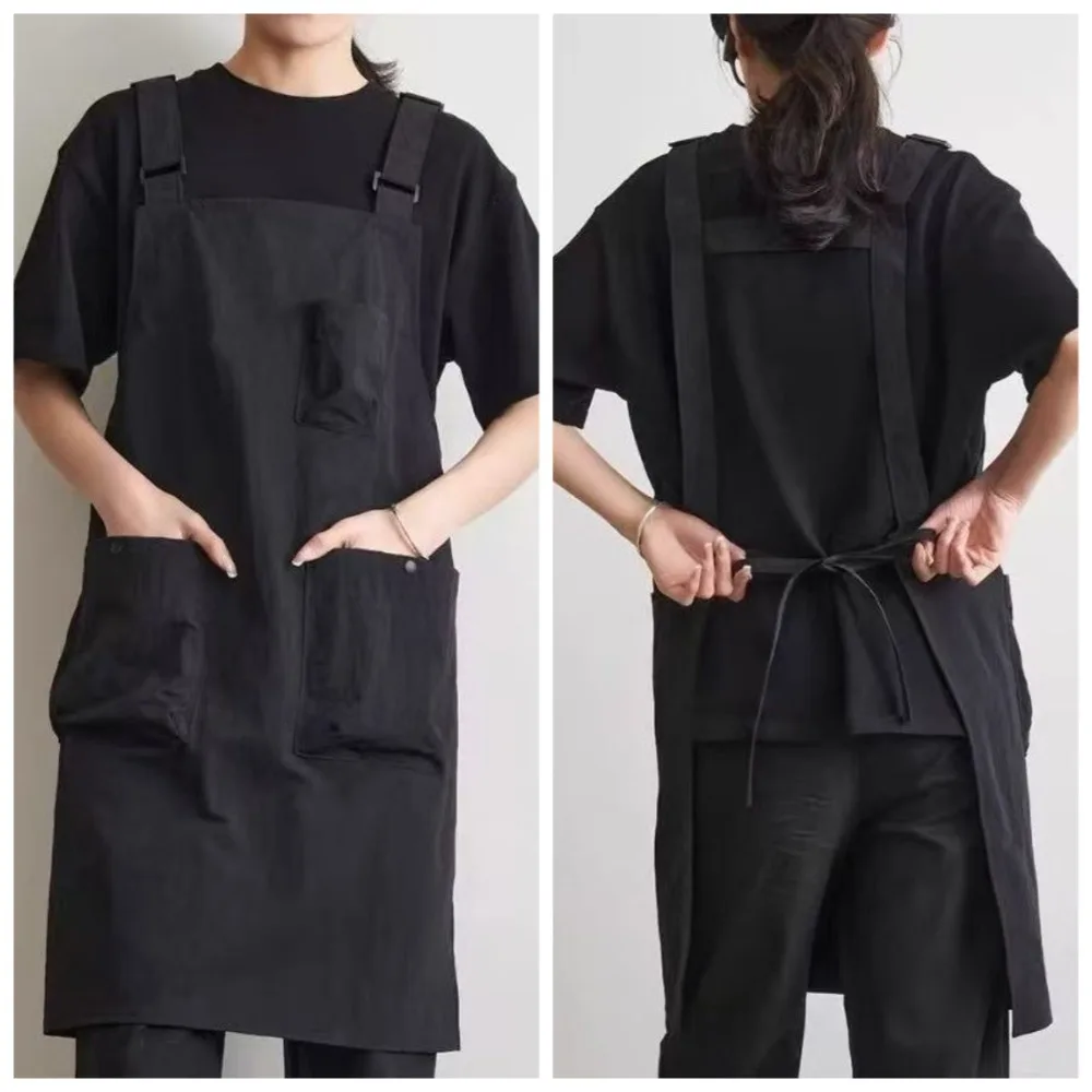 New Korea Waterproof Apron Outdoor Barber Coffee Shop Catering Workwear Apron Unisex Household Kitchen Home Garden Work Apron