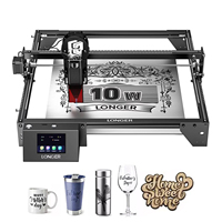 LONGER RAY5 10W Laser Engraver Cutting Engraving Machine 400x400mm Quick Focus Wifi/USB/TF Wood Metal Leather Acrylic Cutter