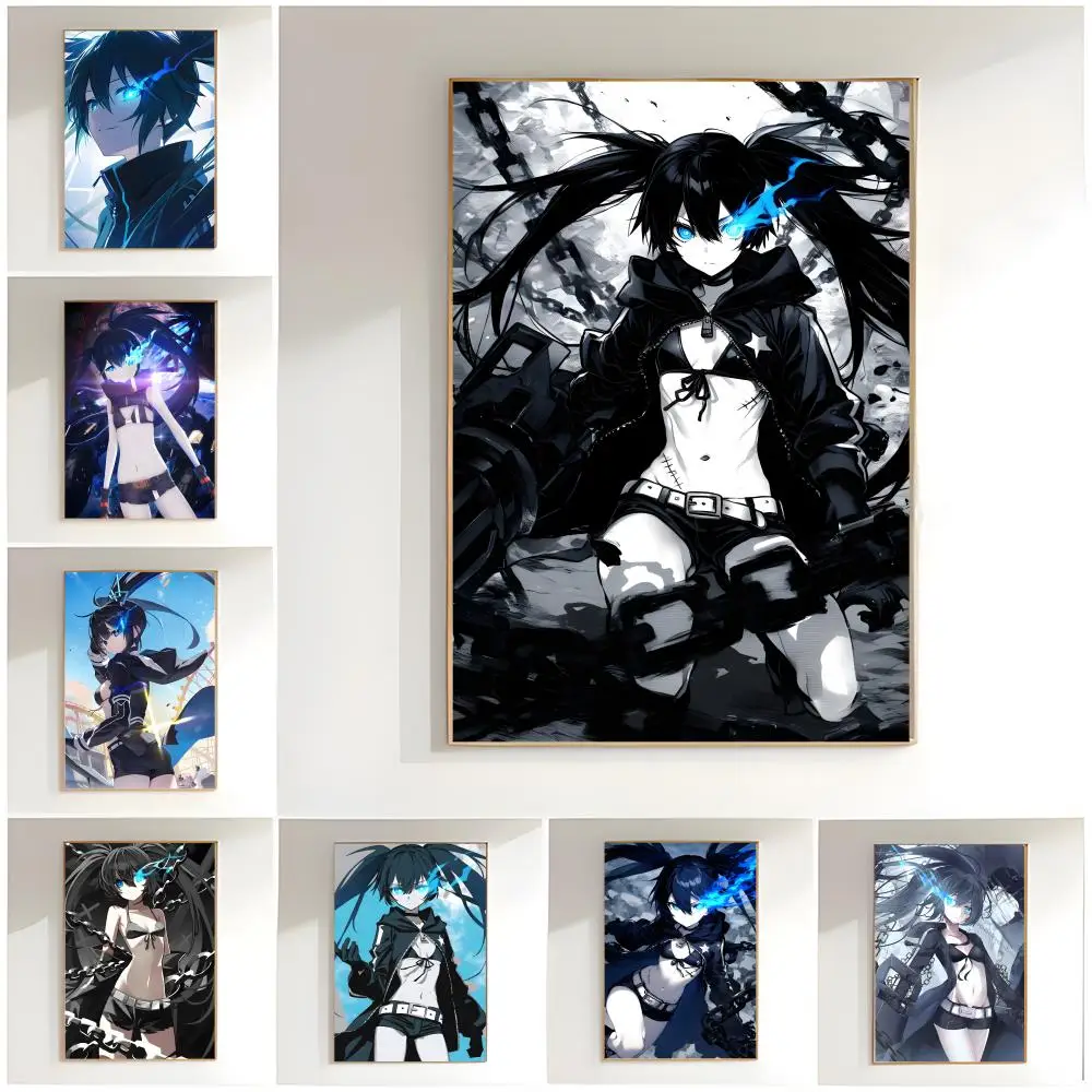 stylish anime Black Rock Shooter Poster Classic Wall Art  Home Decor  Peel and Stick Unframed