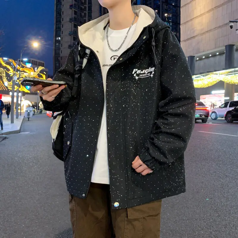 

Мужская куртка Lazy Sle в модном гонконгском стиле, молодежная, весенне-осенняя, приталенная, из полиэстера, ветрозащитная