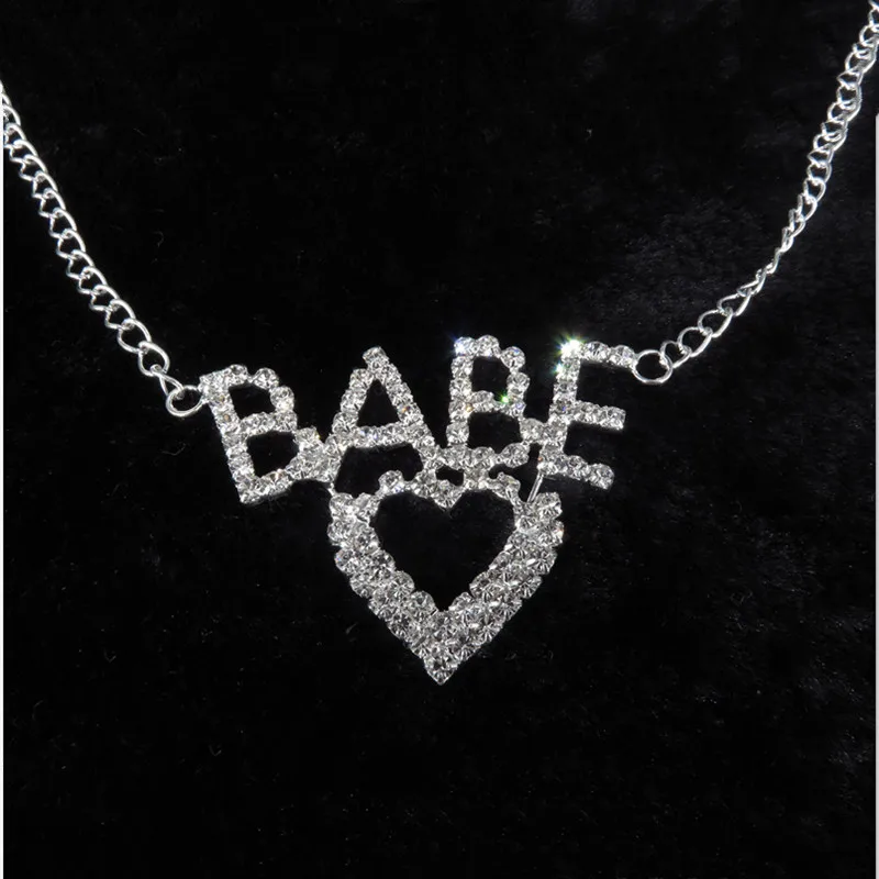 Sweet Fashon Crystal Letter Babe Waist Chain for Women Shiny Cute Club Belly Chain Jewelry Accessories