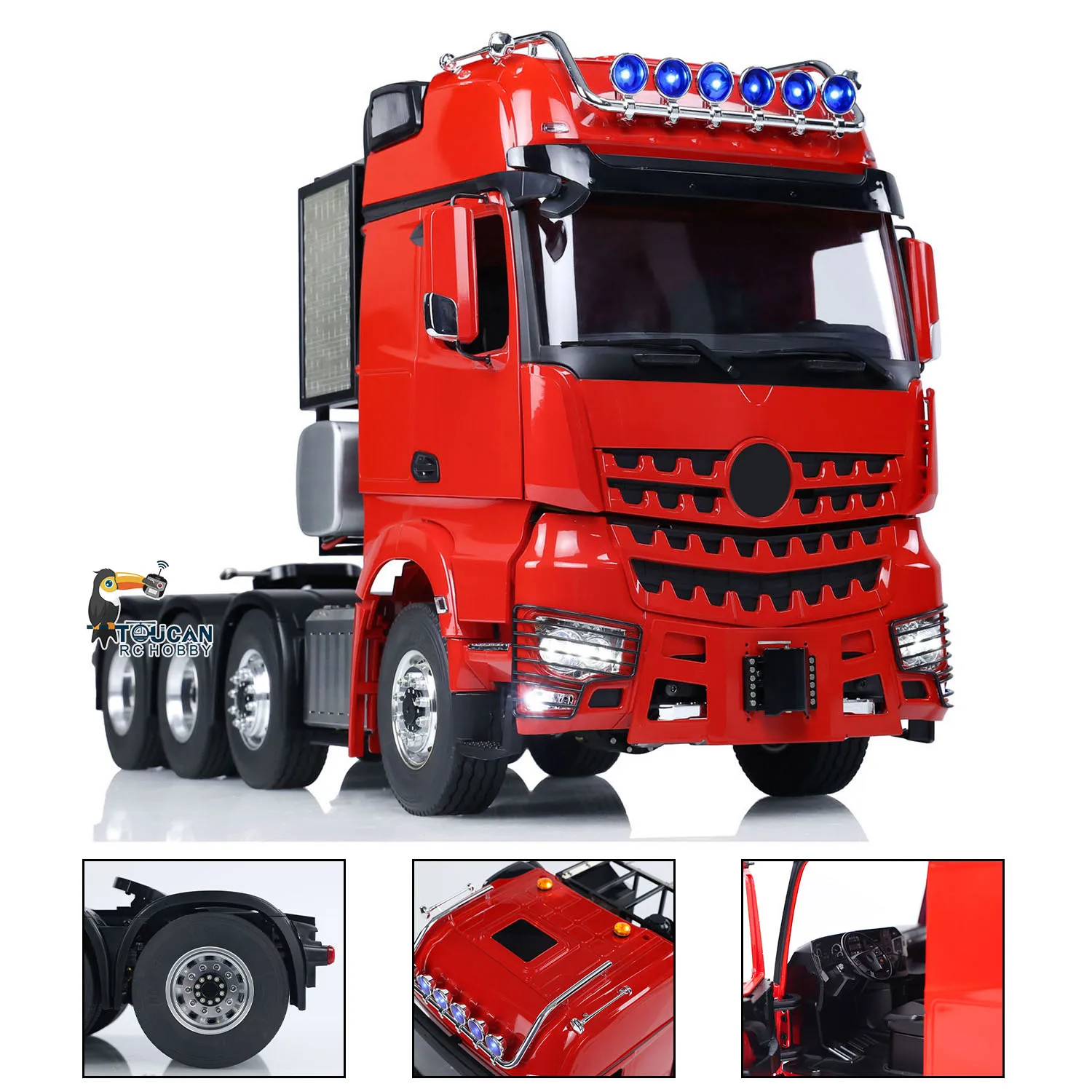 LESU 1/14 RTR RC شاحنة جرار معدنية 8x8 راديو التحكم لتقوم بها بنفسك نموذج سيارة قفل المعدات التفاضلية رف أضواء الأصوات