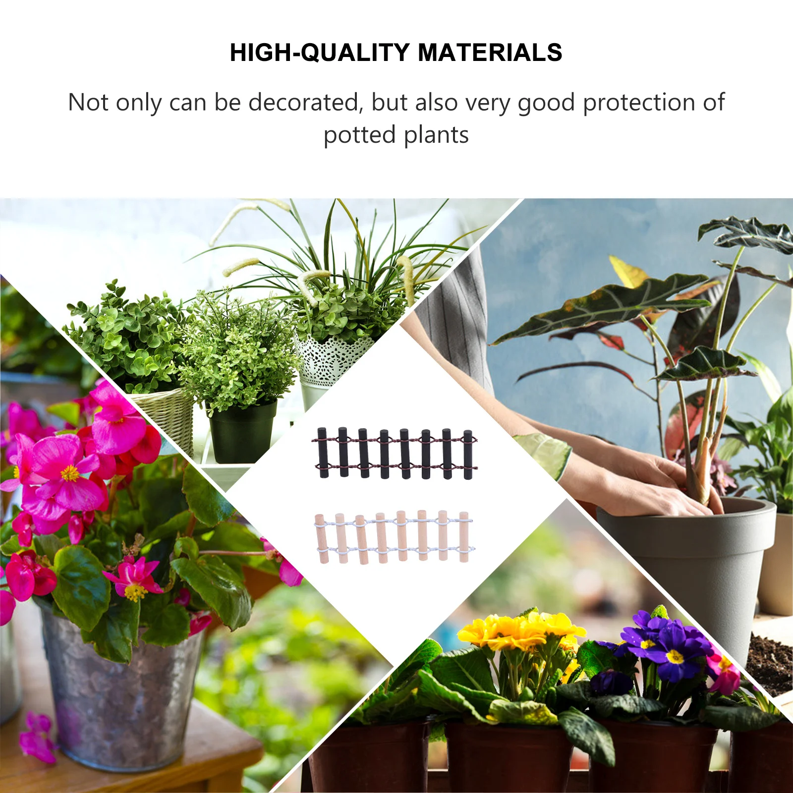 

10Pcs Mini Fence Rustic Fairy Garden Border Fence Miniature Plant Pot Landscape Garden Accessories for Succulents Creative DIY