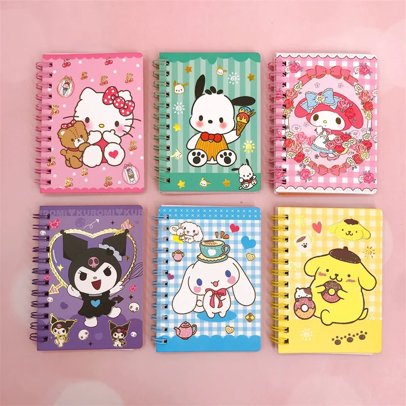 2025 サンリオノートブックかわいいマイメロディクロミシナモロール韓国学生新漫画カラー A7 ノートブック子供の宿題ブック