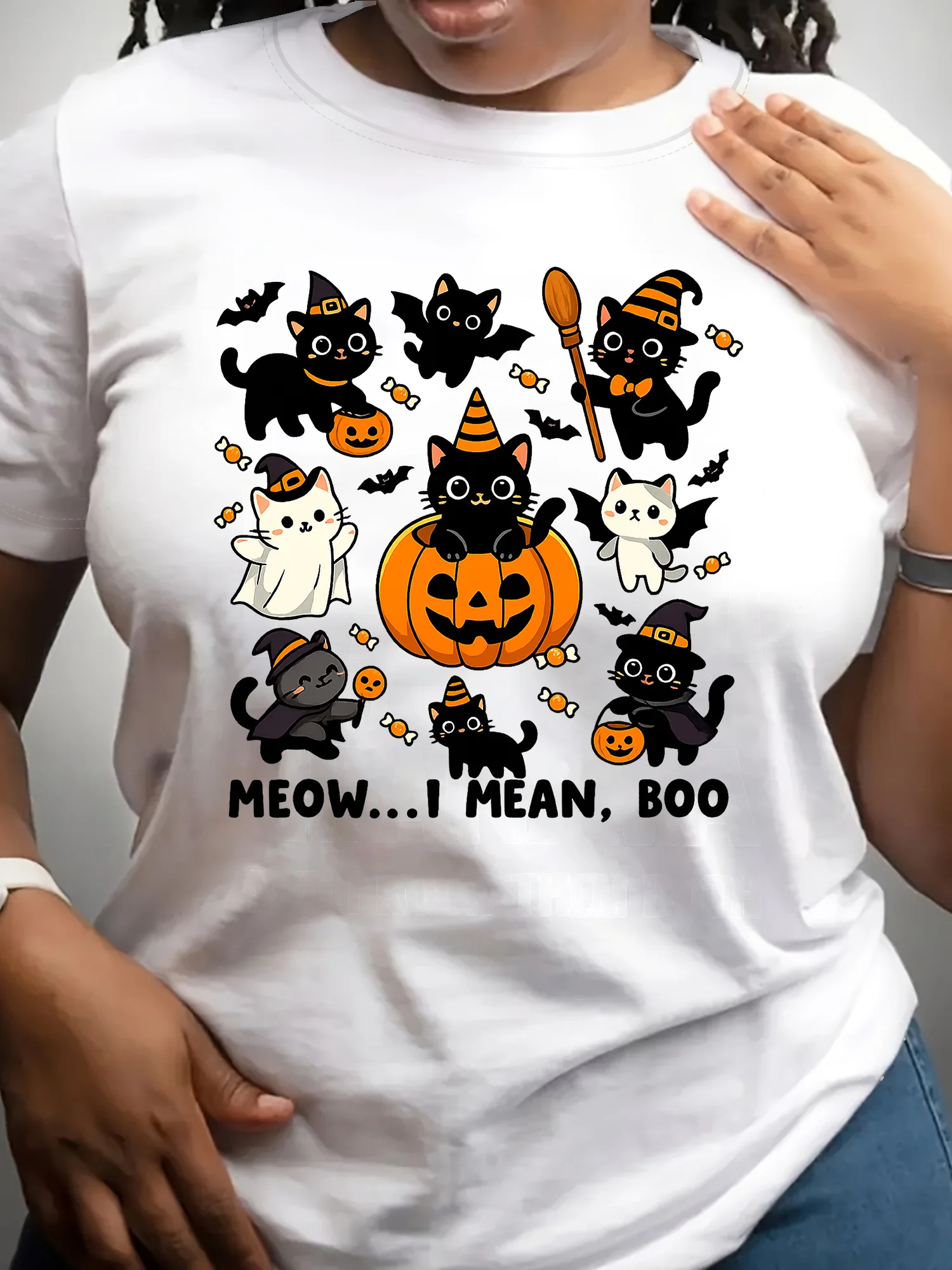 Women'S Cute Black Cat Witch & 