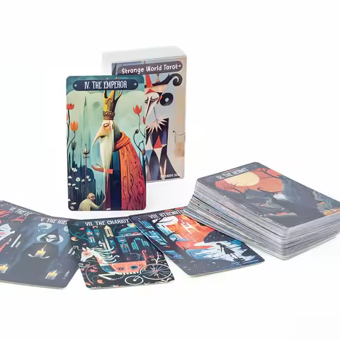 Strange World Tarot 78 Cards Deck English Visions 10.4*6CM Puzzle Leisure Family Friend Party Board Playing Game Cards