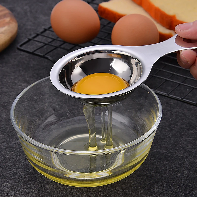 

Delicacy Stainless Steel Egg White Separator Tools Eggs Yolk Filter Gadgets Kitchen Accessories Separating Funnel Spoon Divider