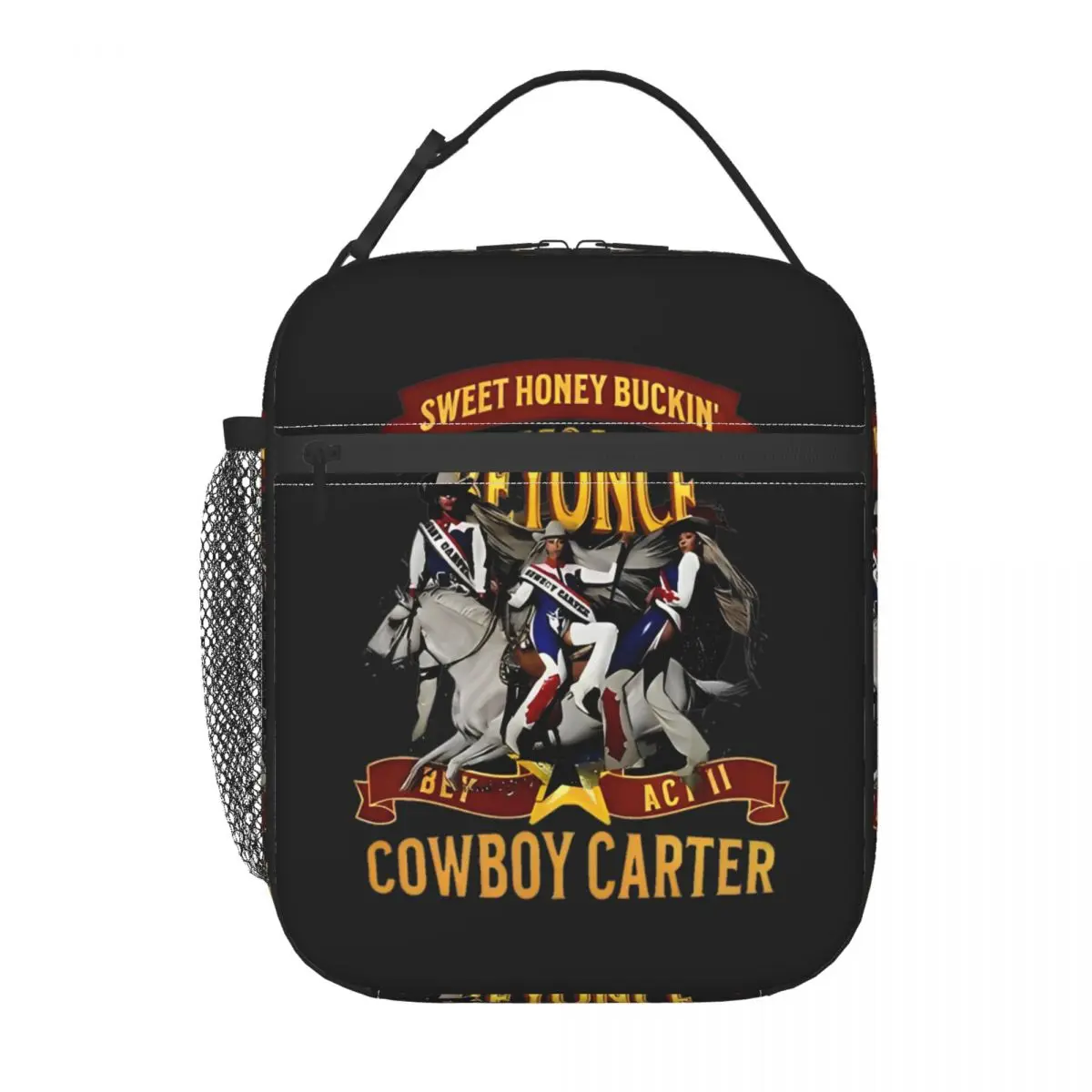 Cowboy Carter Beyonce Music Singer Pop Queen Thermal Insulated Lunch Bag for School Portable Bento Box Cooler Lunch Boxes