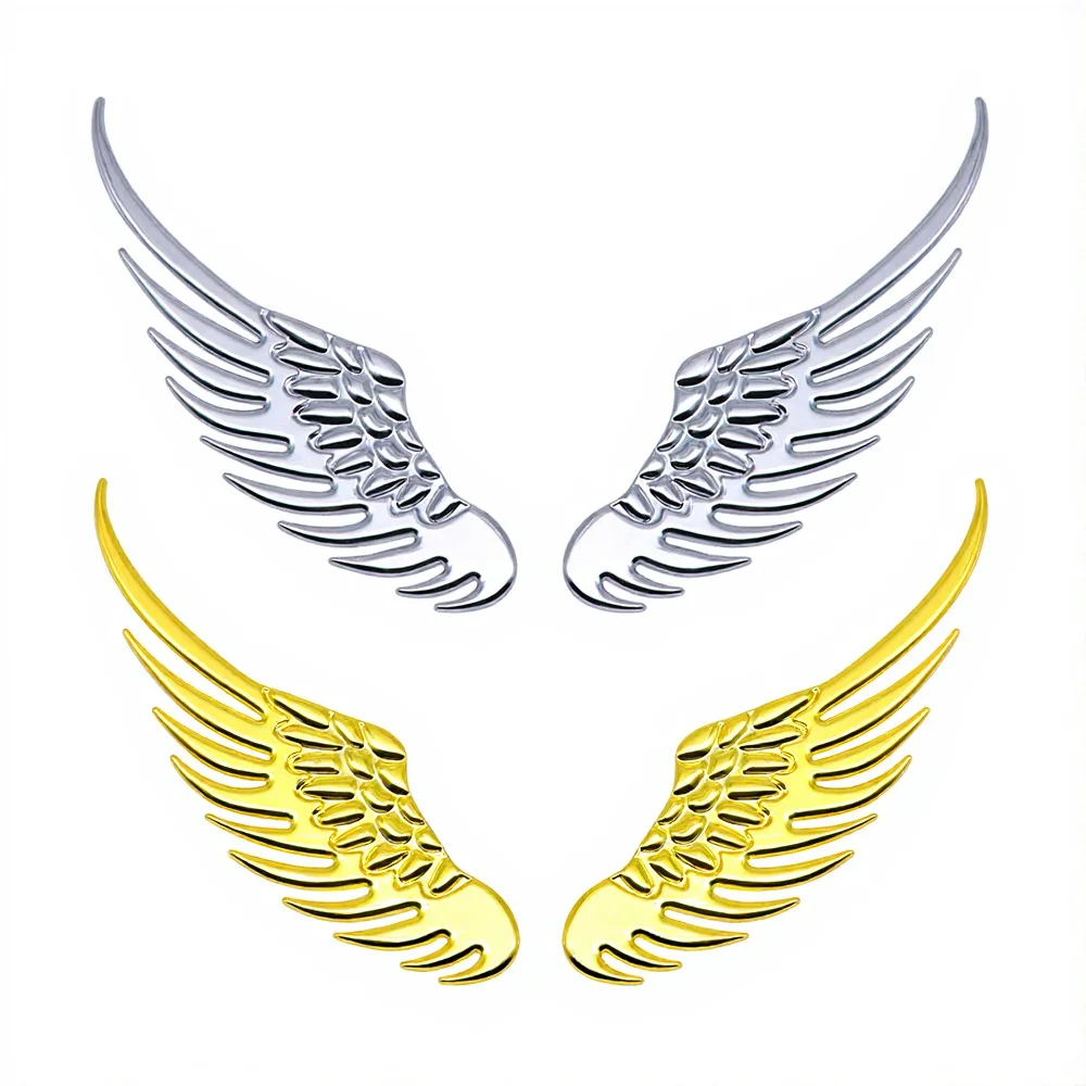 

3D Металлическая наклейка на автомобиль «Крыло ангела», металлическая эмблема-значок, аксессуары для тюнинга кузова и багажника автомобиля, обновленная версия