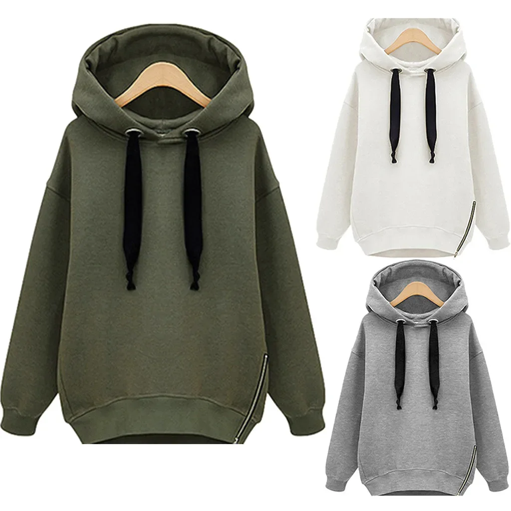 

2023 Woman Fleeced Jacket Pullovers Solid Color Hoodies Black Jacket for Women Pullovers Fleece Warm Spring Autumn Clothing New