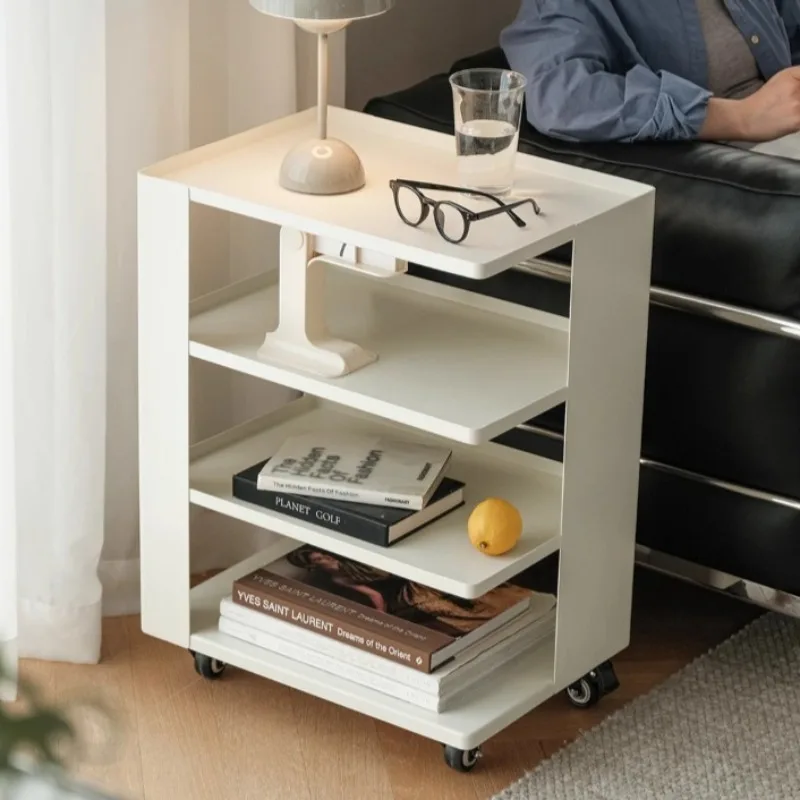 

Iron Storage Holder Table Organizer Office Shelf Living Room Decoration Cabinet on Wheels Interior Large Floor Organization Rack