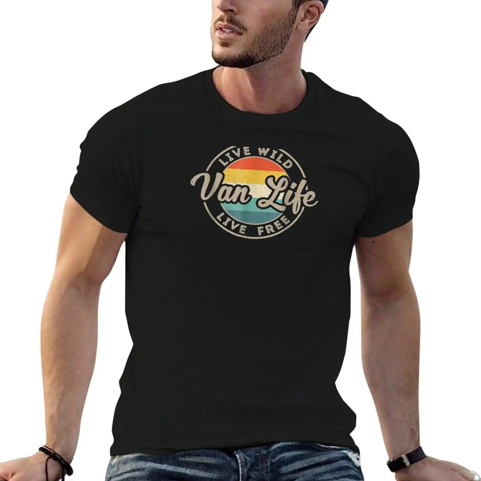 

Van Life Clothing Retro Vintage Van Dwellers Vanlife Nomads T-Shirt t shirts with prints T-Shirt