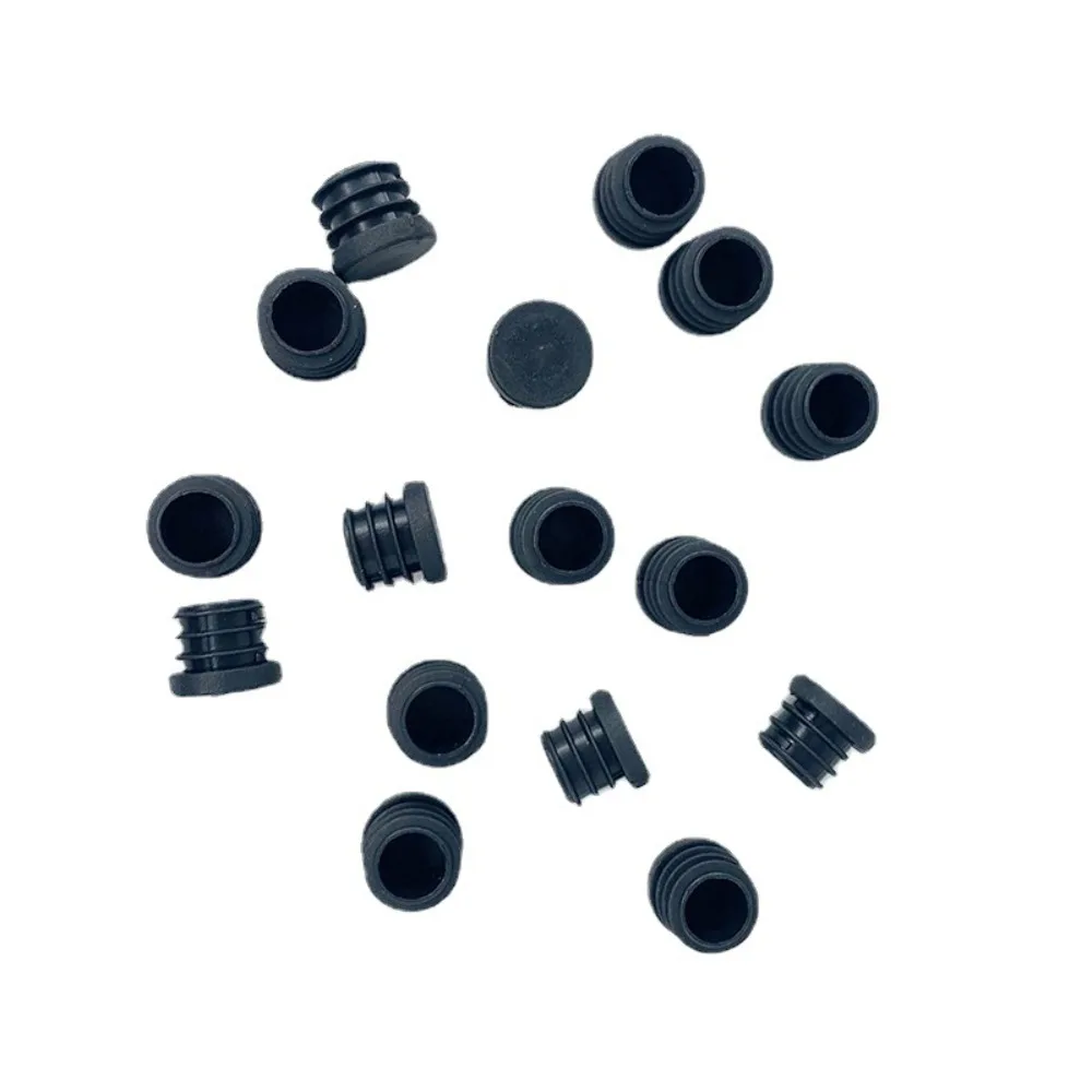 Round Plastic Blanking End Cap Black Tube Pipe Inserts Plug Bung Tube Pipe Post Plastic End Cap Protect Dust For Chair Legs