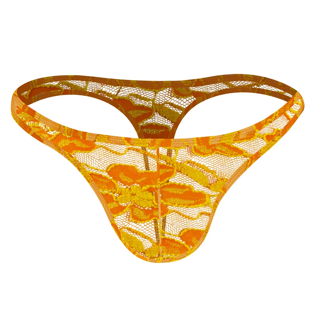 For Daily Wear Lace T-back Men Thongs Comfortable Printed Lace Thongs Brand New Item Classic Style Thongs Comfortable Fit