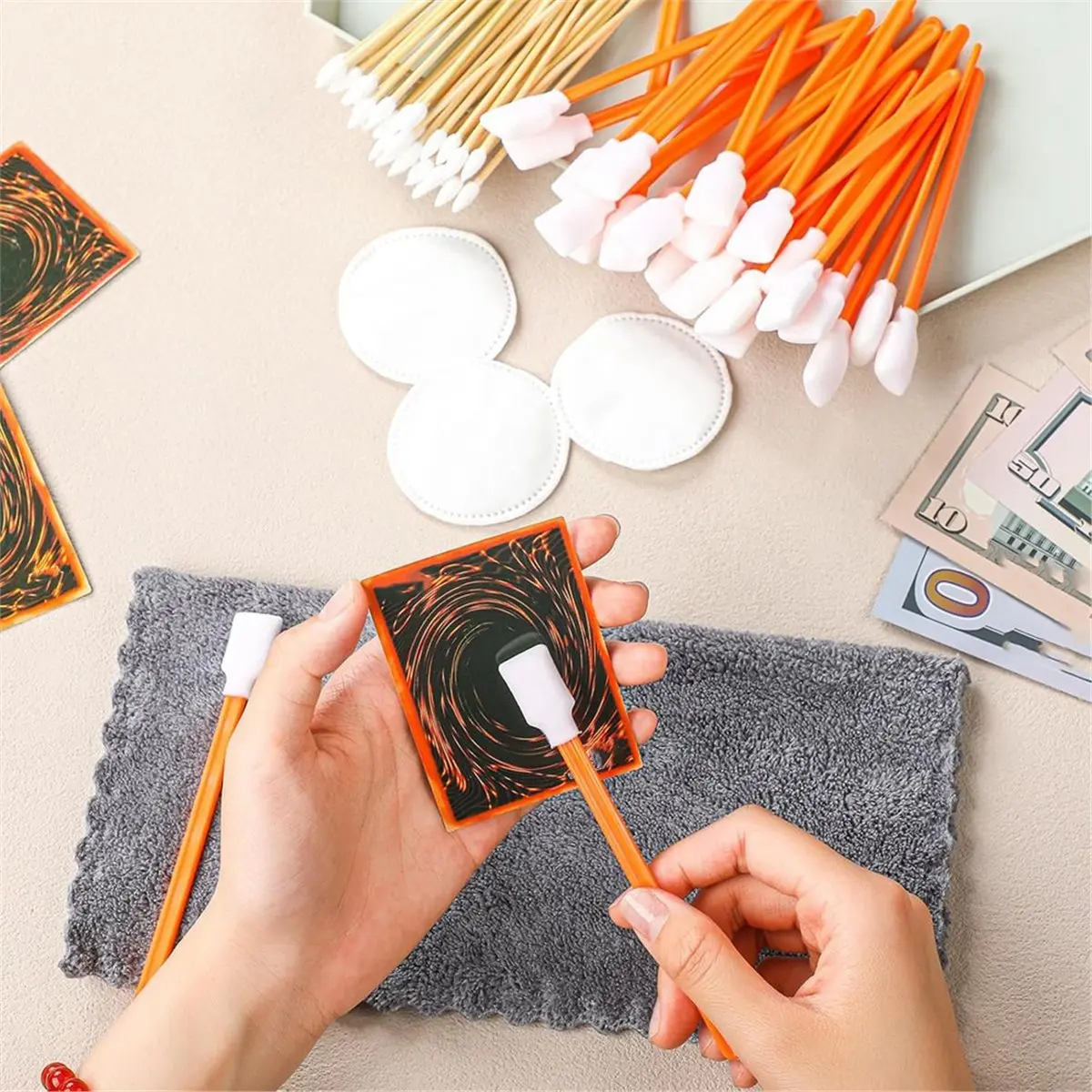 Kit de limpeza de cartas colecionáveis de 603 peças para TCG, cartas esportivas e mais com ferramentas de reparo de arranhões