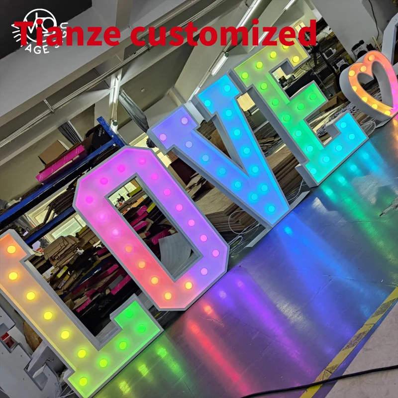 (customized)4ft RGB LOVE Marquee Letters Light Factory Custom Led Bulb Letter With Factory Prices