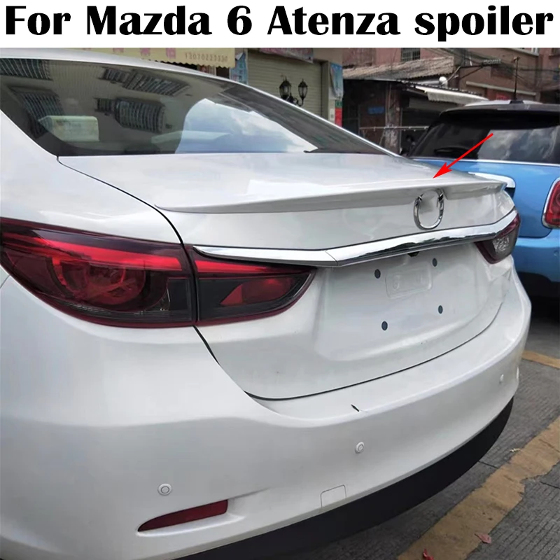 

For Mazda 6 Atenza Spoiler 2014 2015 2016 2017 2018 2019 High Quality ABS Plastic Car Rear trunk cover wings spoiler Airfoil