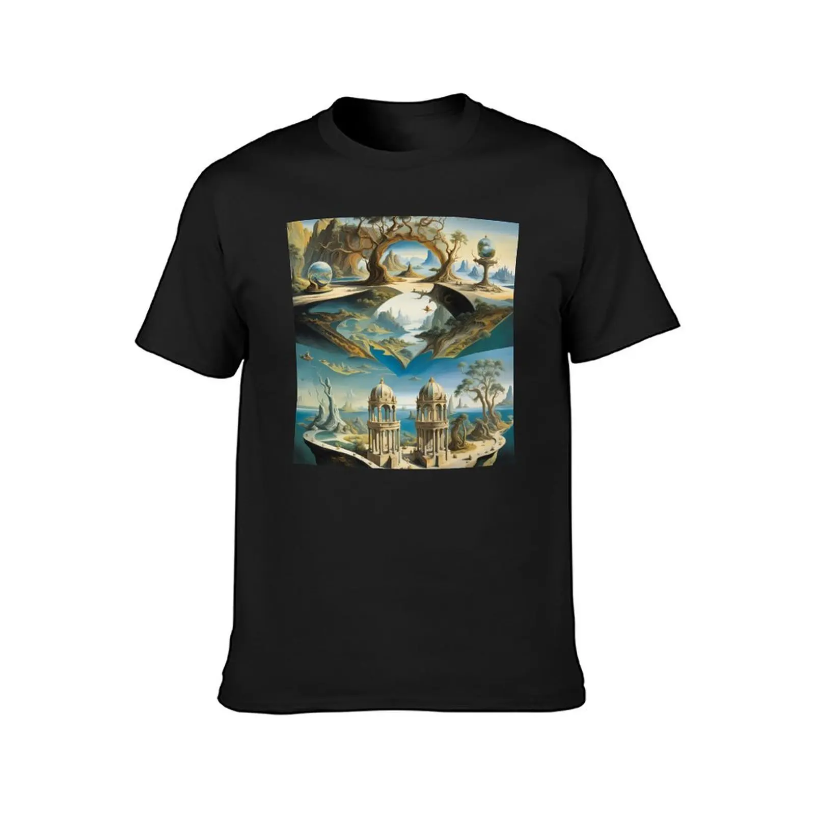 Harmony of Surrealistic Landscape T-Shirt korean fashion Blouse designer t shirt men