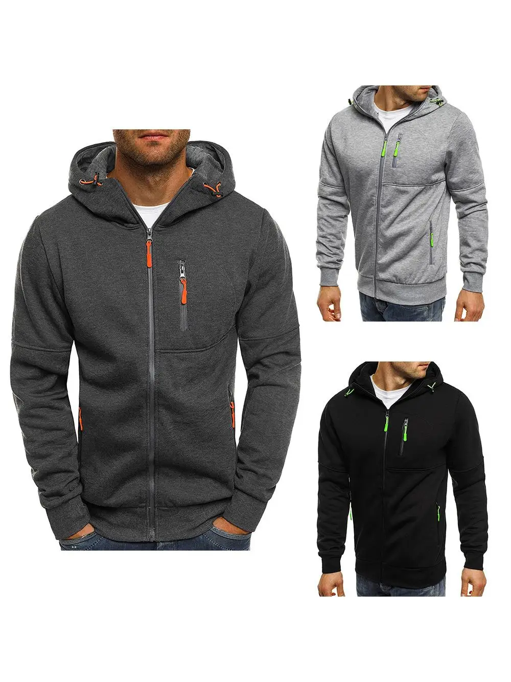 

Мужской повседневный кардиган-свитшот с вышивкой, без застежки, с капюшоном, свободного кроя, с круглым вырезом, камуфляжный узор