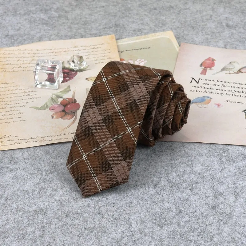 Mode Baumwolle Krawatten Für Männer Frauen Casual Plaid Krawatte Für Schule Jungen Mädchen Anzüge Krawatte Schlanke Hochzeit Krawatte gravatas 6cm – Detail 11