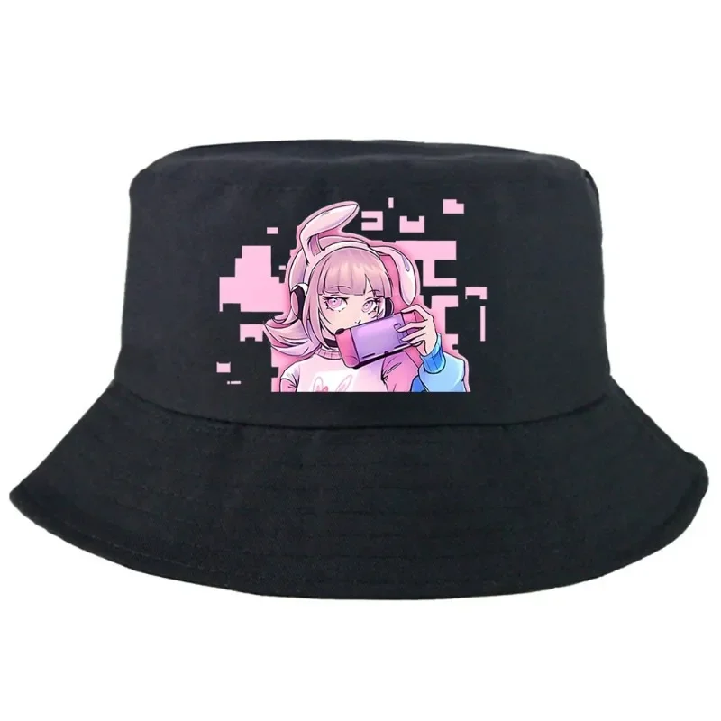 EGirl Chiaki Nanami Photographic Bucket Hat Summer Foldable Bucket Hat Man Women Unisex Outdoor Sunscreen Fishing Hunting Cap