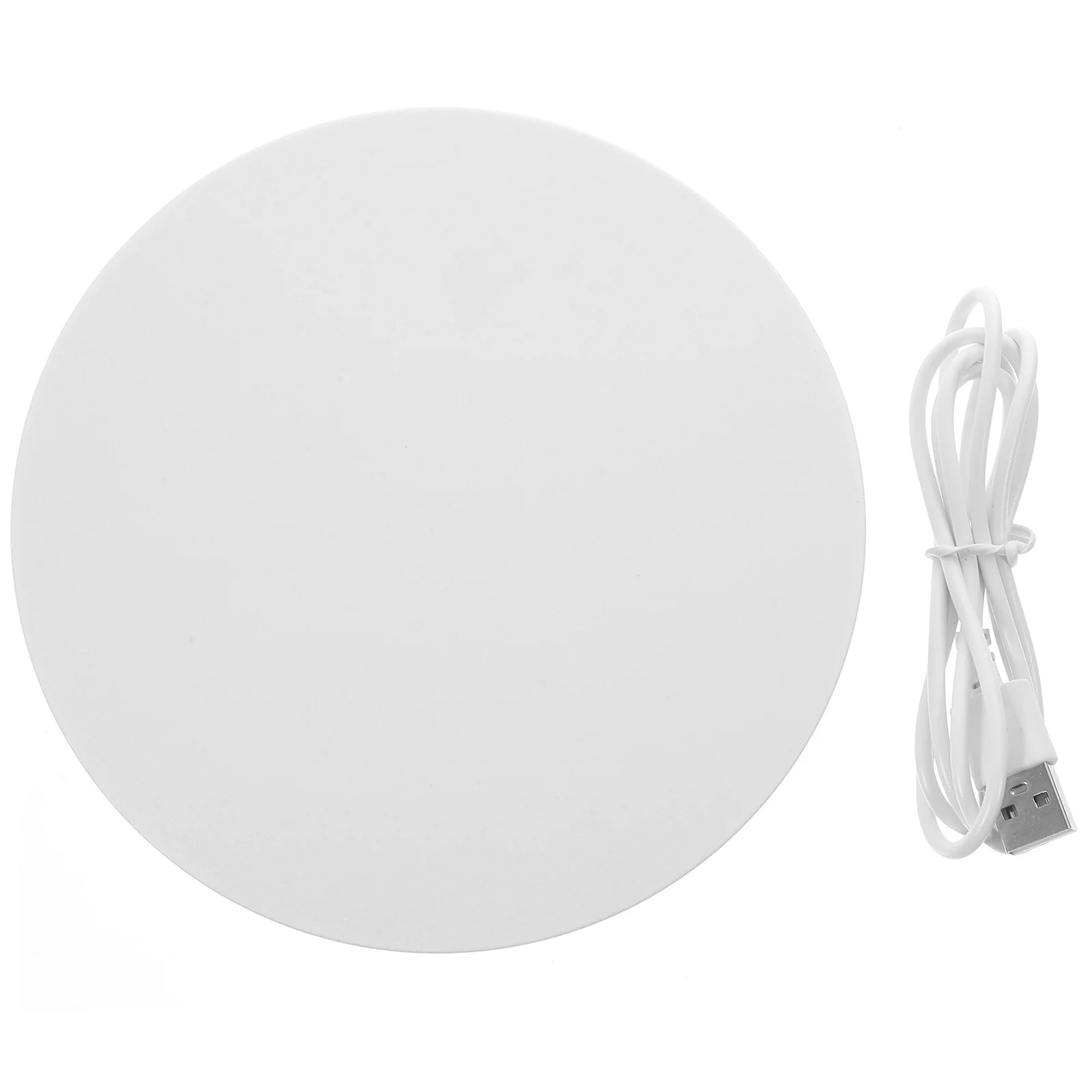 

Rotating White Electric Turntable for Jewelry Photo with Display Stand 30s Rotatable Display Stand Control 5kg Capacity