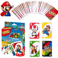 Mattel UNO Super Mario Bros Card Games UNO FLIP Family Funny Entertainment Board Game Cards Poker Kids Toys Playing Cards Game