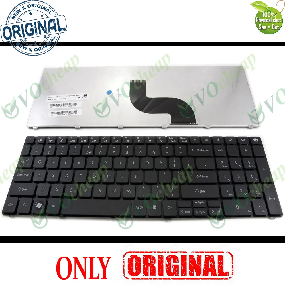 New US Laptop Keyboard for Gateway NV53A NV55C NV59C NV73A NV79C Packard Bell EasyNote TM01 TM05 TM80 TM85 TM99 LM85 LM98 Black