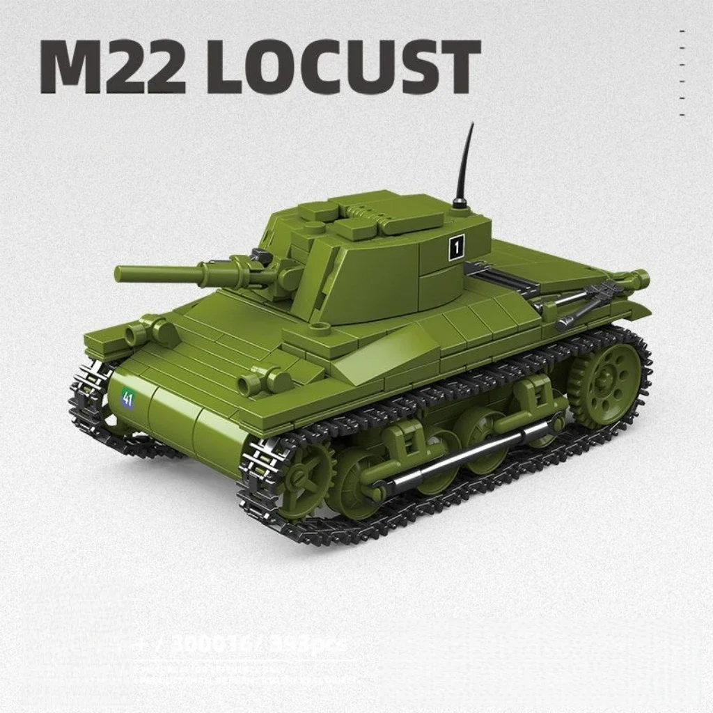 

M22 Locust Tank Armored Vehicle Model Building Block Toy