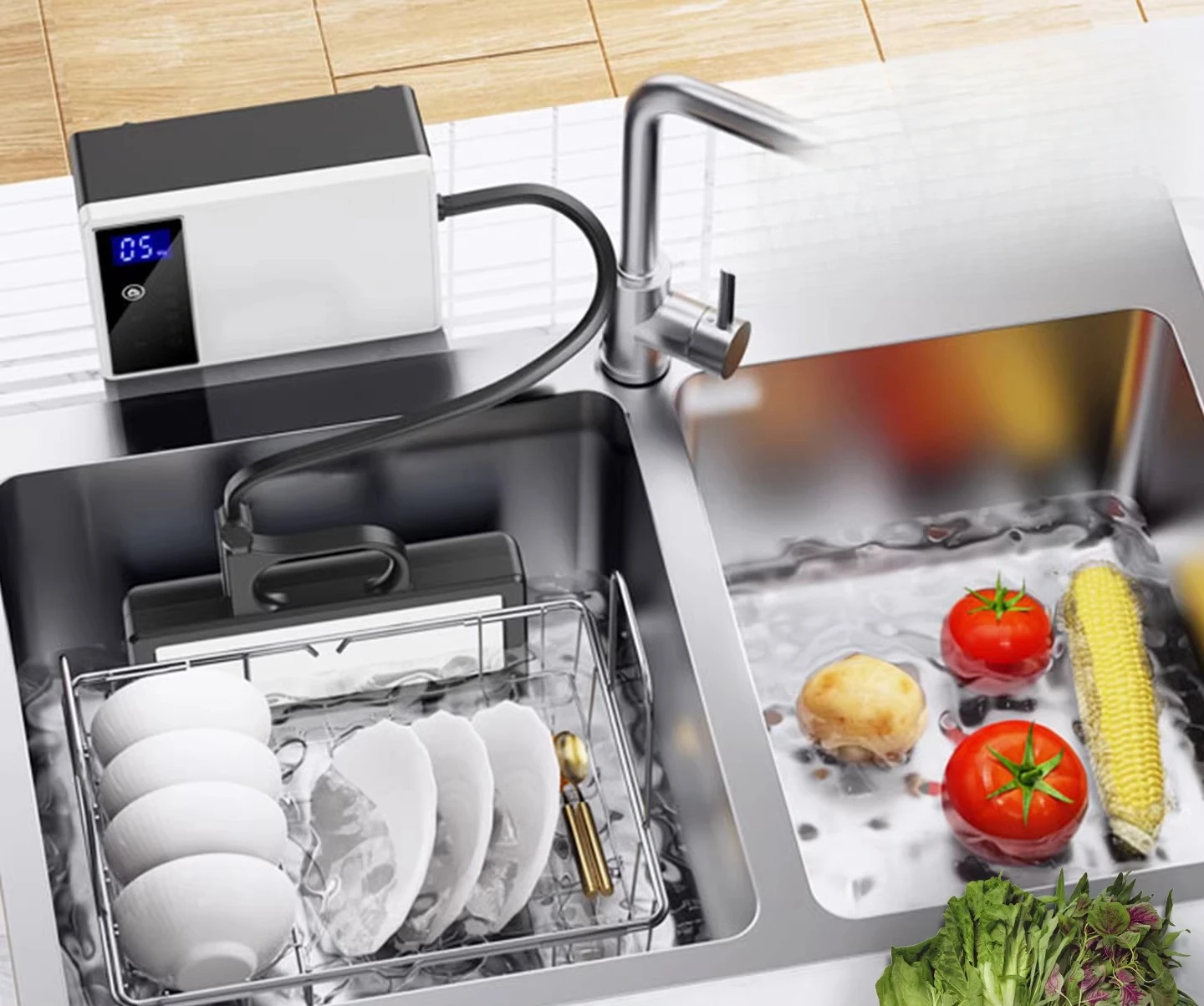 초음파 식기세척기 가정용 소형 자동 데스크탑 무설치 싱 - Ultrasonic Dishwasher Sink Integrated 리뷰 및 가격