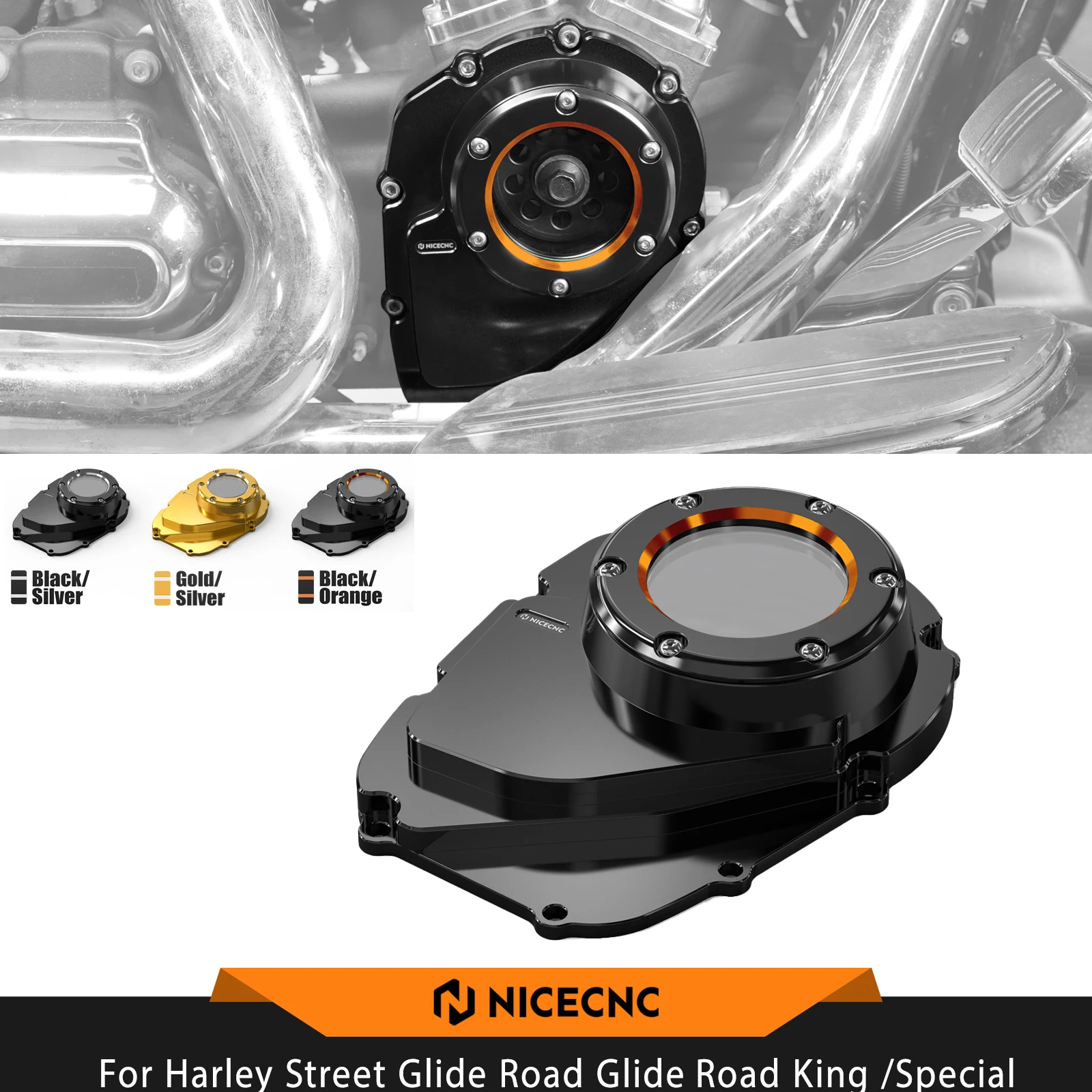 

For Harley Street Glide Road Glide /Special M8 Cam Cover Camshaft Cover Road King Electra Glide Ultra Limited Tri Glide Softail
