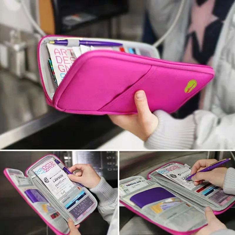 

Travel Card Package Handbag Wallet Family Passport Waterproof Document Case Ticket Organizer ID Credit Case Holder Storage Bag
