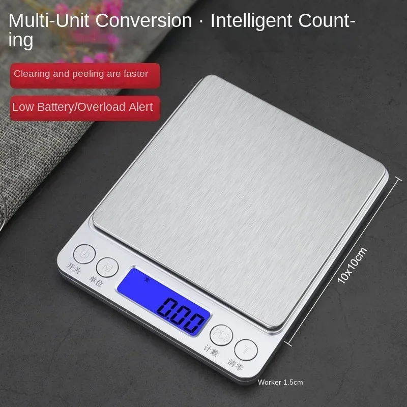 Kitchen Measuring Scales Home Tools Bar Small Ounces Jewelry Garden Dining Food Weight Grams 0.1g 3000g Digital Gram Scale &