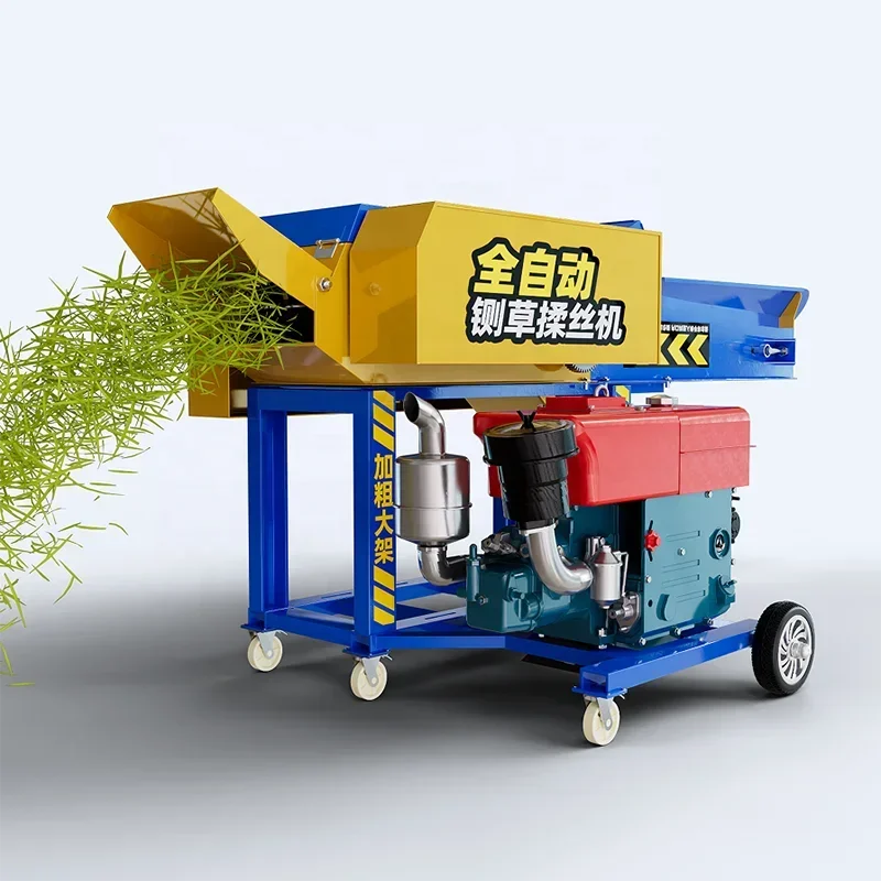 Home Farm Use Cattle Feed Making Diesel Engine Straw Ensilage Machine Grass Maize Chopper Diesel Chaff Cutter Grass Crusher