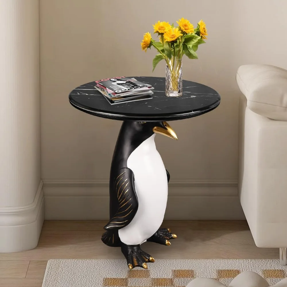 Mesa de centro redonda única de mármol para sala de estar y dormitorio: mesa auxiliar moderna con decoración artística y opciones de mesita de noche