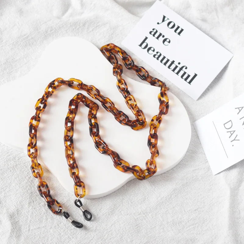 Thin Acrylic Handmade Stitching Glasses Chain Anti-lost Fashion Matching Glasses Lanyard Chain