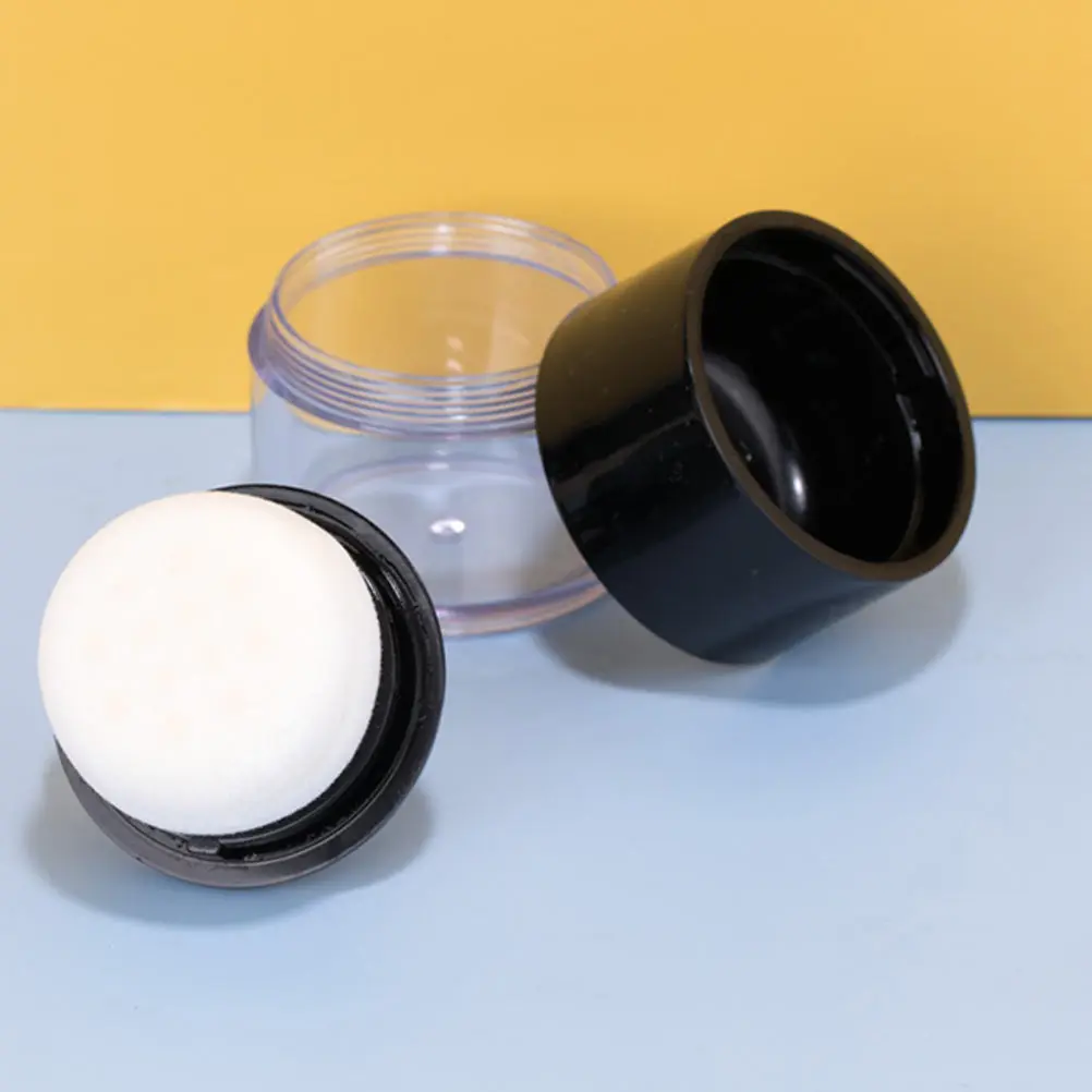 

4pcs Loose Powder Box Lightweight Durable Travel Easy Use Containers Beauty Salon Home Cosmetics Pocket Cases PP Women