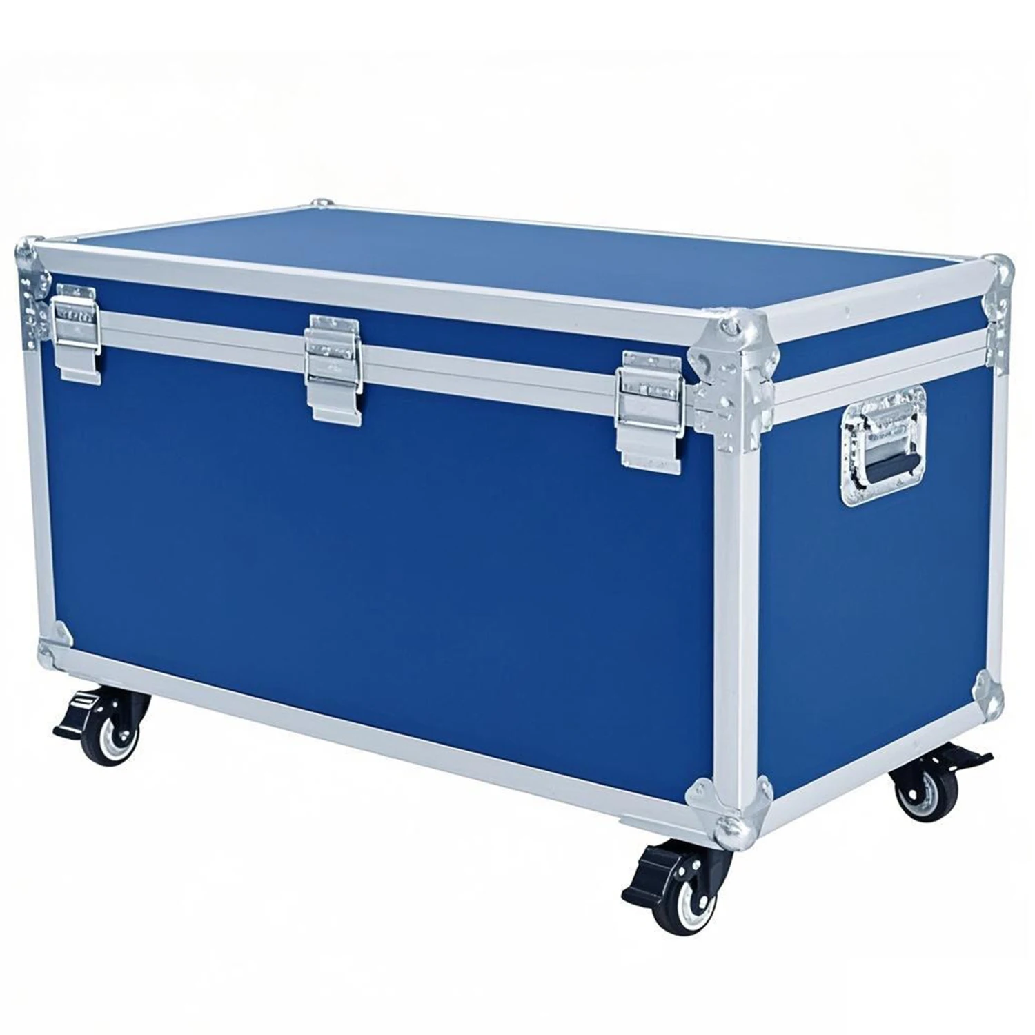 Wholesale Factory Price Custom Blue Color Hard Aluminum Flight Trolley Tool Case OEM ODM Road Case for Exhibitions