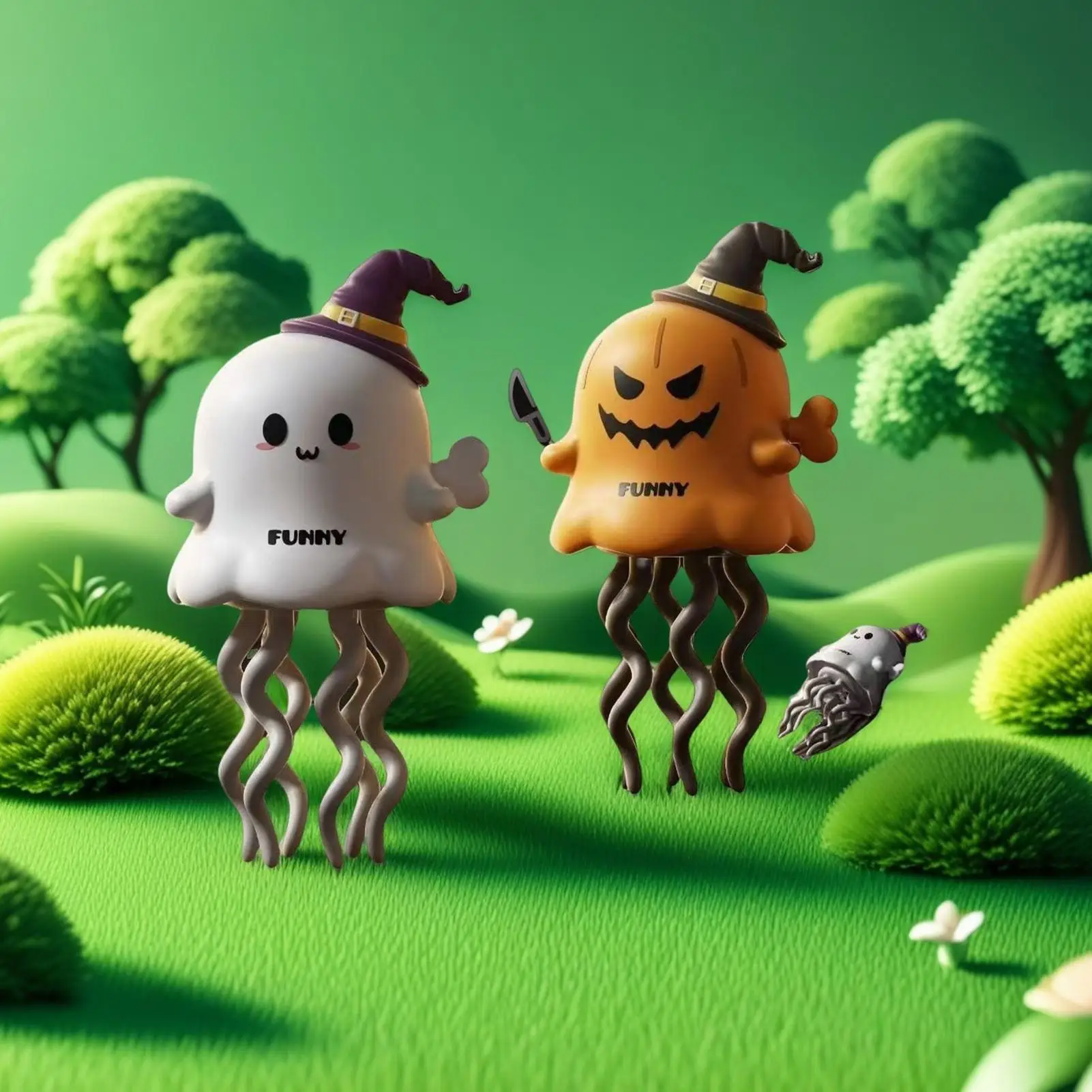 Giocattolo a carica di Halloween Fantasma danzante Zucca Figura a orologeria Compagno calmante Rilassante Gak Scherzo Prop per comodino camera da letto