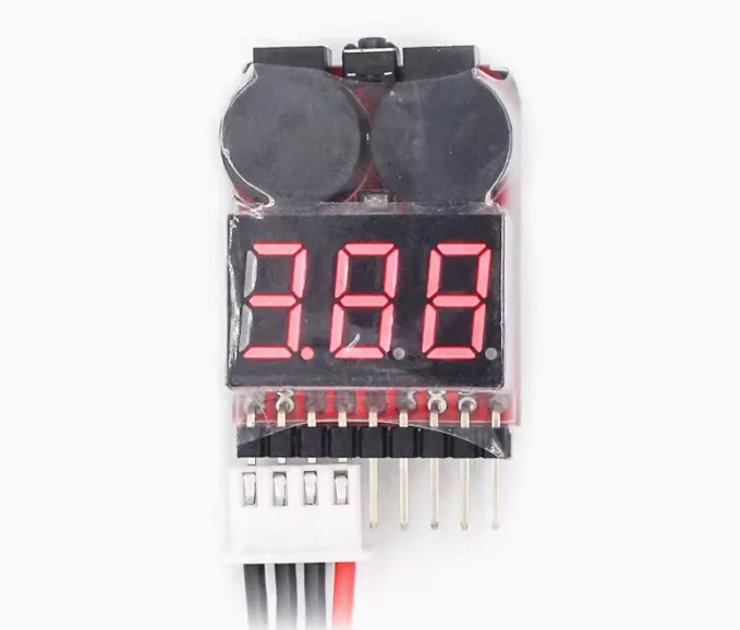 50pcs  Car Cell Checker BB ring Lipo battery low voltage alarm Voltage Indicator volt meter monitor buzzer Alarm 1-8S 2.7-3.8V