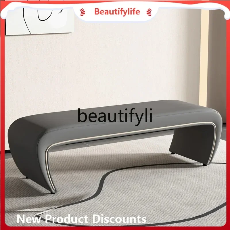 TTT Shoe changing stool at home door against the wall Long stool at home Shoe stool Cloakroom Long sofa
