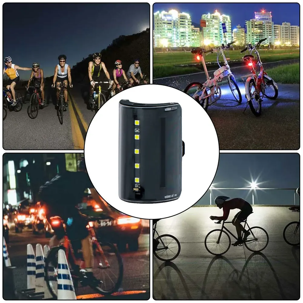 Novedade Intelligent Recharging Tail Light Automatic Start-stop Touch Control Warning Light LED Ring Lights Cycling Accessories