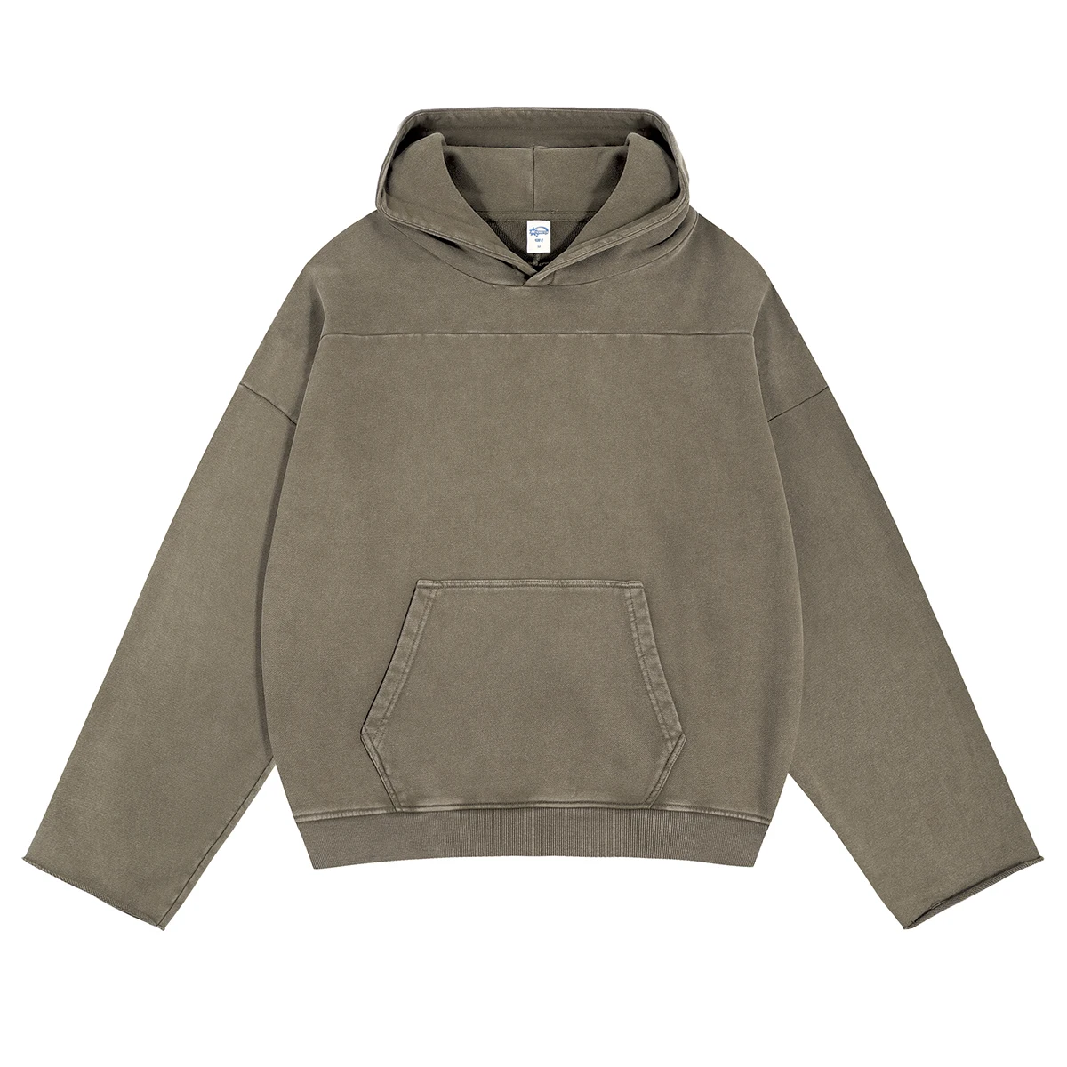 Autumn Winter Vintage Personalized Splicing Retro Scattered Edge Oversized Washed Hoodies Relaxed Fit Street Distressed Pullover