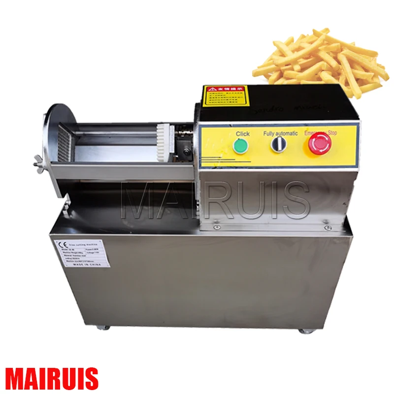 Industrial Electric Cassava Crispy Carrot Slicer Chip Cutting Automatic French Fries Cutting Machine Fresh Potato Cutting Machin