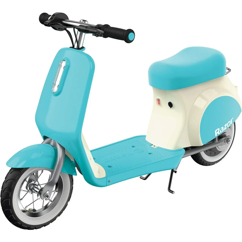 Razor Pocket Mod Petite - 12V Miniature Euro-Style Electric Scooter Ages 7 , 100-watt Motor, Up to 40 min Ride Time, for Rid